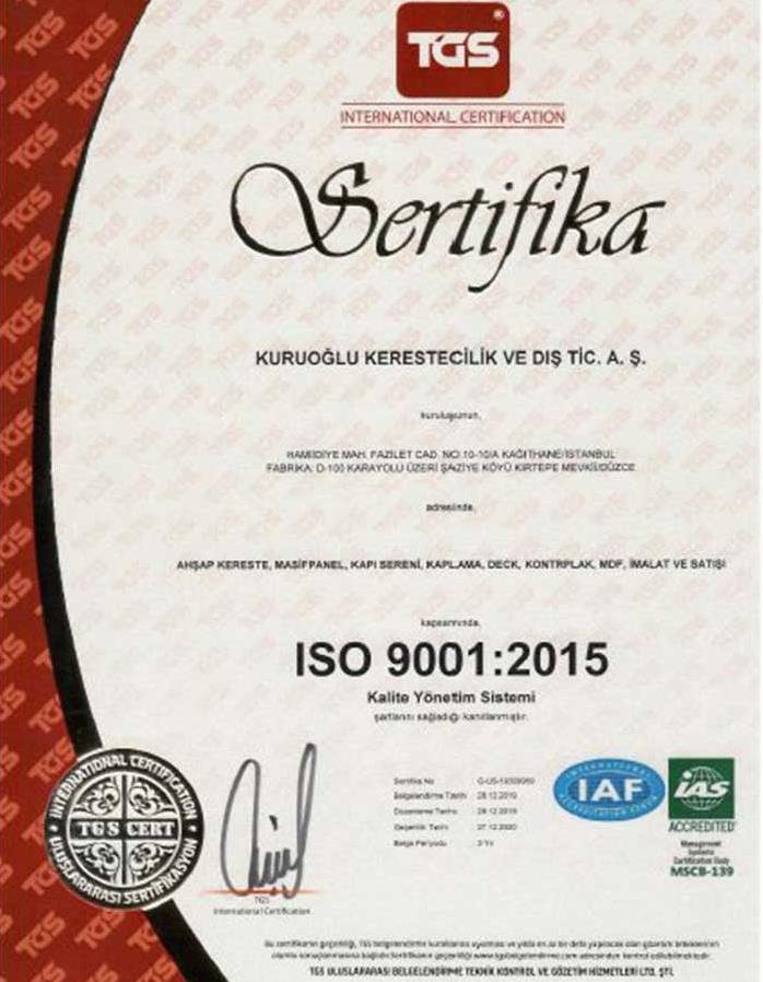 Sertifikalar